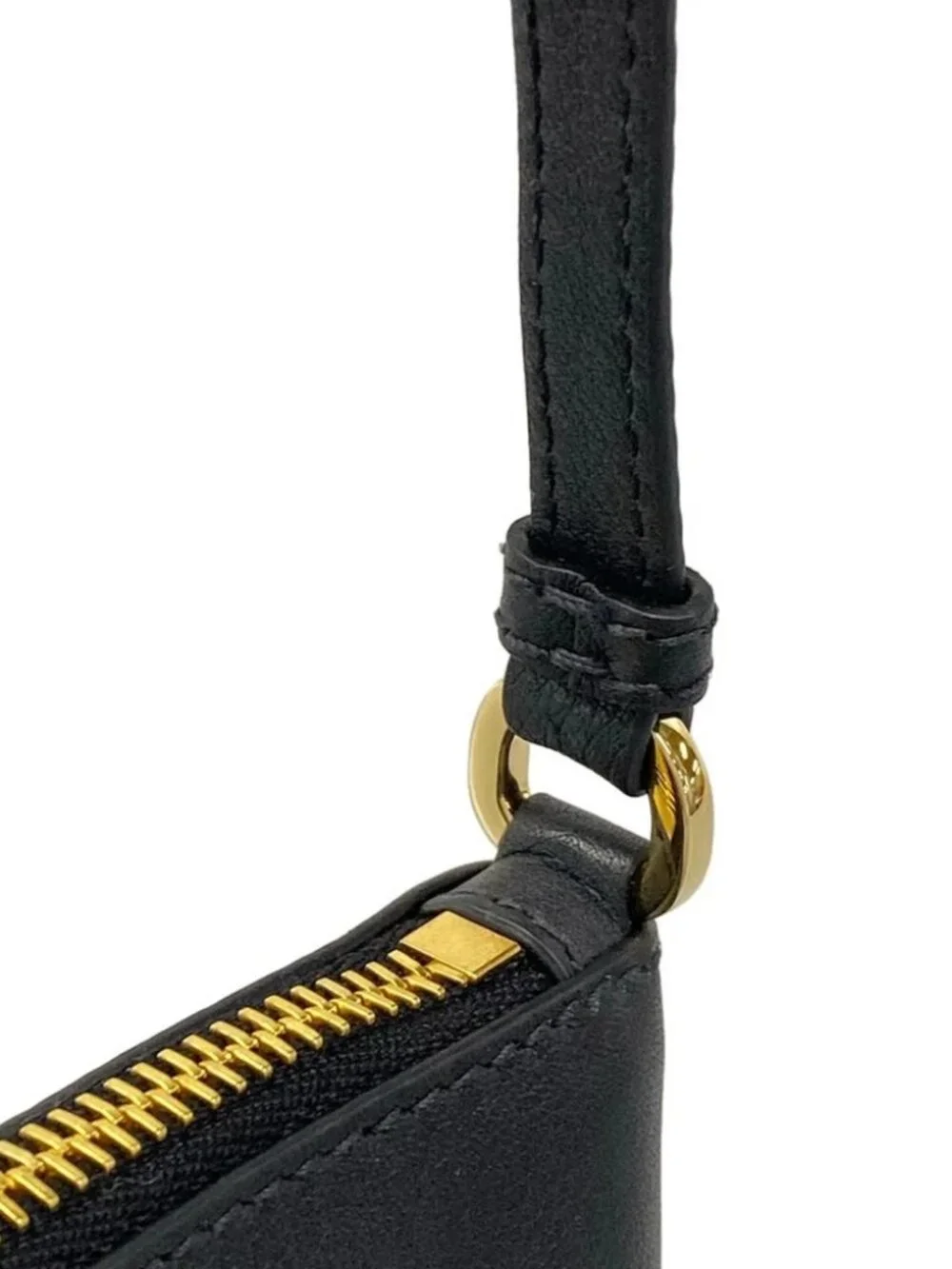 PRADA 1BC238 Black Leather Shoulder Bag